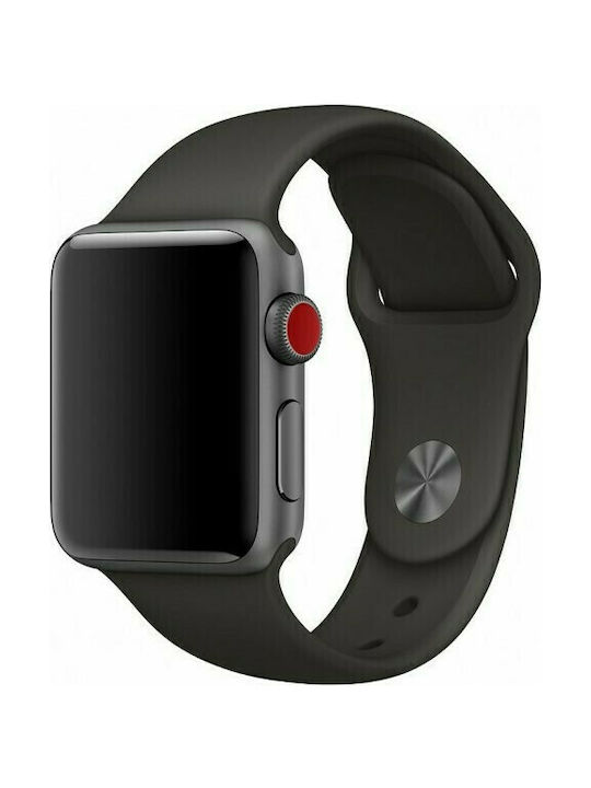 Silicone Strap Μαύρο (Apple Watch 42/44mm)