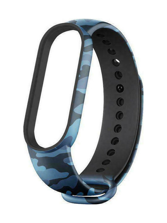 Λουράκι Σιλικόνης Camo Μπλε (Mi Band 5)