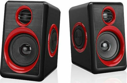 Tele FT-165 Ηχεία Υπολογιστή 2.0 Κόκκινα