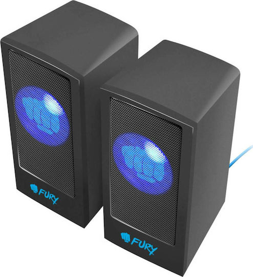 Fury Skyray Ηχεία Υπολογιστή 2.0 με Ισχύ 5W Μαύρα