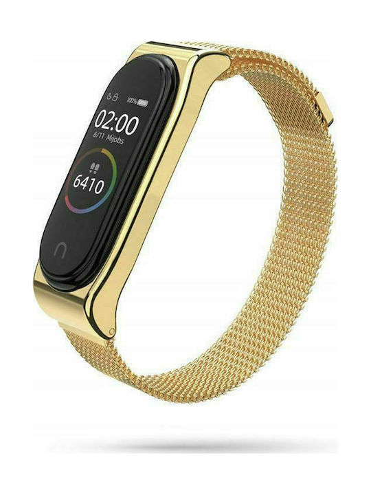 Tech-Protect Milanese Strap Stainless Steel Gold (Mi Smart Band 5/Mi Smart Band 6) TPRMB5G