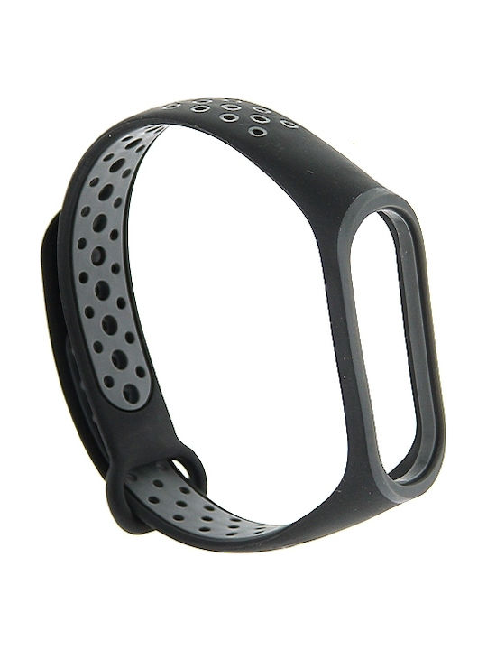 Two Tone Breathable Λουράκι Σιλικόνης Black / Grey (Mi Smart Band 5/Mi Smart Band 6)
