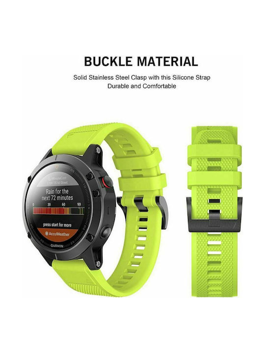 Smooth Armband Silikon Grün (Fenix 3 / 5X / 5X Plus / 6X / 6X Pro / 7X / 7X Pro / 8 (51mm))