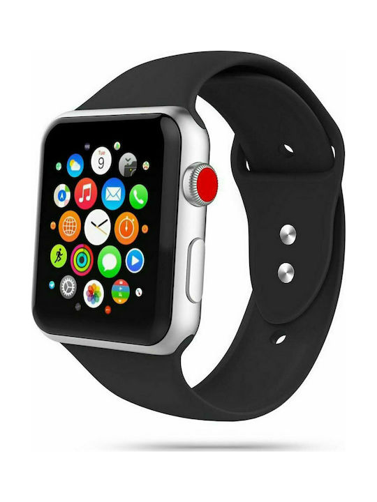 Tech-Protect Icon Strap Silicone with Pin Black (Apple Watch 44/45/46mm/Ultra 49mm)