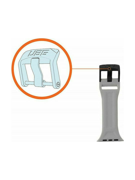 UAG Scout Strap Armband Silikon Silber (Apple Watch 42/44/45mm) 191488113333