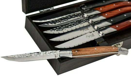 Kiro Laguiole Ножове Пържола от Неръждаема Стомана Dark Wood 10.5см 6бр