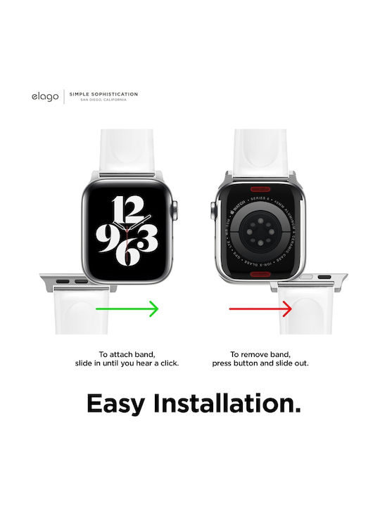 Elago Fluoro Rubber Premium Λουράκι Σιλικόνης Διάφανο (Apple Watch 42/44mm)