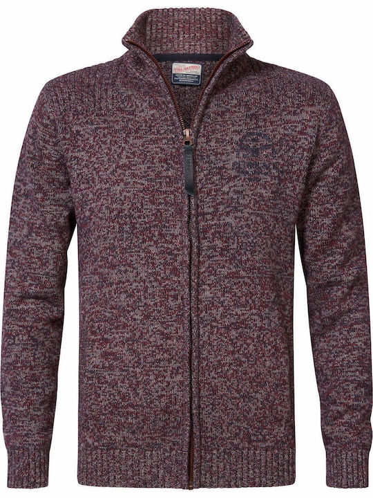 Men's Knitted Cardigan Burgundy