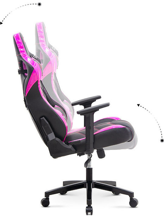Megapap ZIO Gaming Pro Horografik Καρέκλα Gaming Δερματίνης με Ρυθμιζόμενα Μπράτσα μωβ - μαύρο