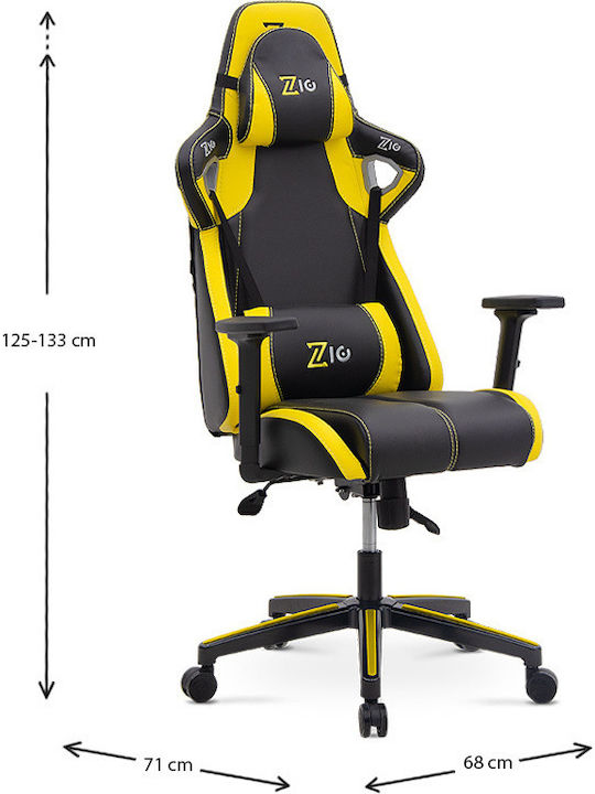 Megapap Vortex Gaming Stühle Künstliches Leder Gelb - Schwarz Megapap Vortex Gaming Stühle Künstliches Leder Gelb - Schwarz