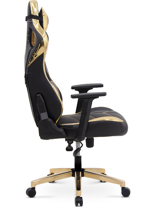 Megapap ZIO Gaming Pro Horografik Καρέκλα Gaming Δερματίνης με Ρυθμιζόμενα Μπράτσα χρυσό - μαύρο