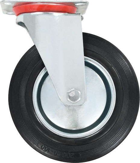 vidaXL 278035 Rotating Wheels from Rubber with Brake 32 Pieces 200mm