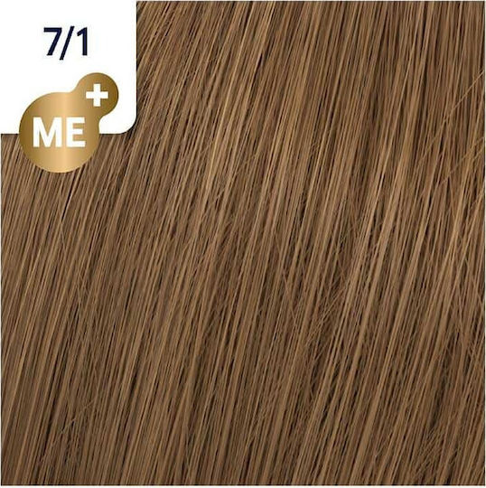 Wella Koleston Perfect Me+ Rich Naturals Βαφή Μαλλιών 7/1 Ξανθό Σαντρέ 60ml
