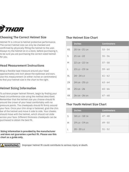 Thor MX Sector Chev Charcoal/Orange Κράνος Μηχανής Motocross