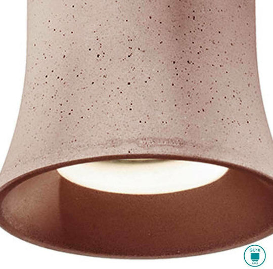 Ondaluce Pl.Rock/Rosso Single Spot with Socket GU10 in Red Color PL.ROCK/ROSSO