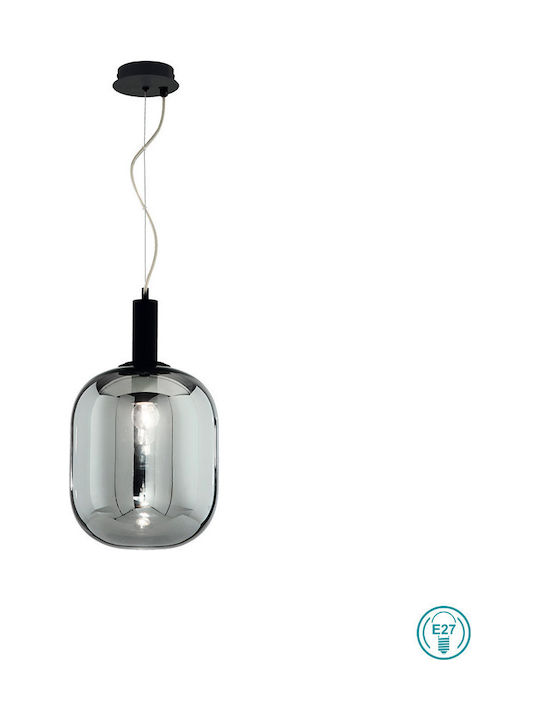 Ondaluce Pendant Light Suspension for Socket E27 Black