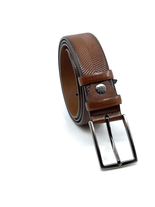 LEATHER BELT COGNAC L-201