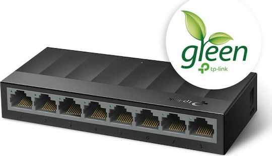 TP-LINK LS1008G v1 Unmanaged L2 Switch με 8 Θύρες Gigabit (1Gbps) Ethernet