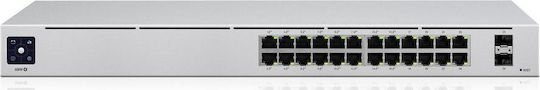 Ubiquiti UniFi USW 24 PoE Managed L2 / L3 PoE+ Switch with 24 Gigabit (1Gbps) Ethernet Ports and 2 SFP Ports