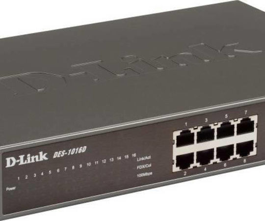 D-Link DES-1016D Unmanaged L2 Switch με 16 Θύρες Ethernet