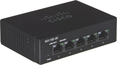 Cisco SG110D-05 Unmanaged L2 Switch με 5 Θύρες Gigabit (1Gbps) Ethernet