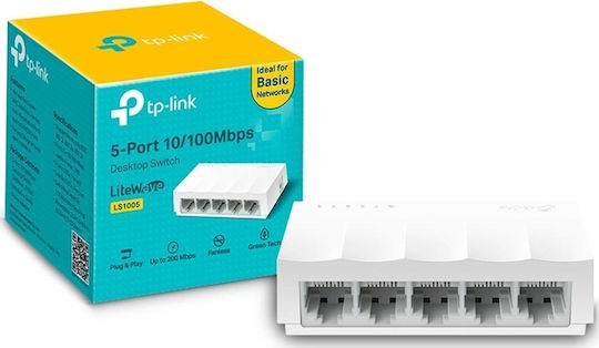TP-LINK LS1005 Unmanaged L2 Switch with 5 Ethernet Ports