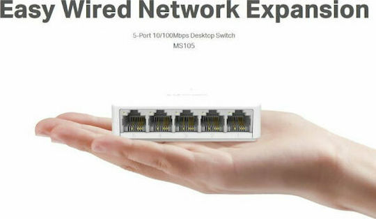 Mercusys MS105 Unmanaged L2 Switch with 5 Ethernet Ports