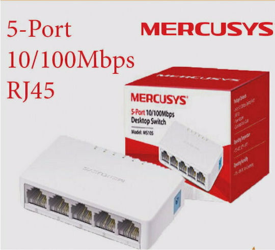 Mercusys MS105 Unmanaged L2 Switch with 5 Ethernet Ports