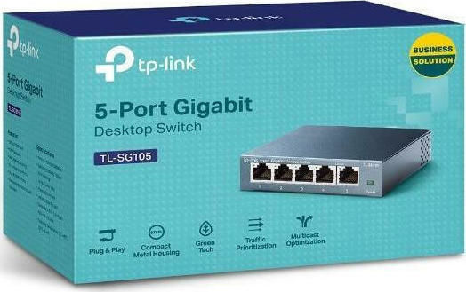 TP-LINK TL-SG105 Unmanaged L2 Switch with 5 Gigabit (1Gbps) Ethernet Ports
