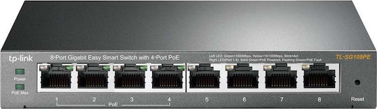 TP-LINK TL-SG108PE Unmanaged L2 PoE Switch with 8 Ethernet Ports