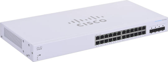 Cisco CBS220-24T-4G Comutator Gestionat L2 cu 24 Porturi Gigabit (1Gbps) Ethernet și 4 Porturi SFP