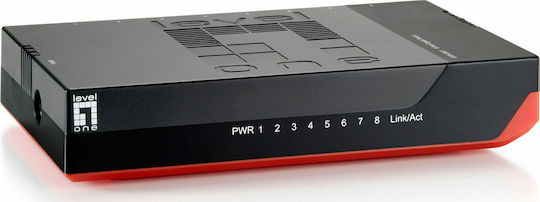 Level One GSW-0807 Unmanaged L2 Switch με 8 Θύρες Gigabit (1Gbps) Ethernet