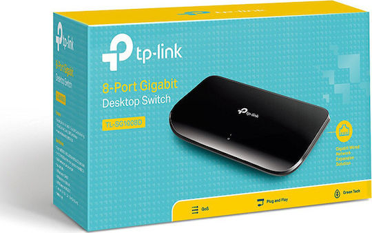 TP-LINK TL-SG1008D v5 Unmanaged L2 Switch with 8 Gigabit (1Gbps) Ethernet Ports