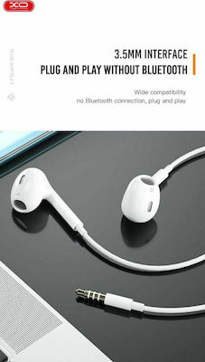 XO EP43 Earbuds Handsfree με Βύσμα 3.5mm Λευκό