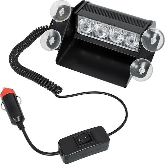 GloboStar Car LED Emergency Light Bar 10 - 30V Waterproof 14.8cm with White Lighting