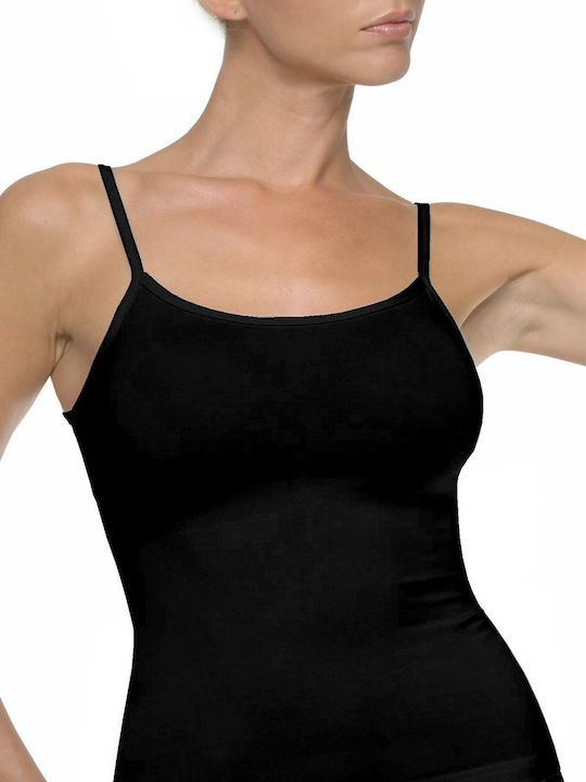 Women's T-Shirt with Spaghetti Strap Black