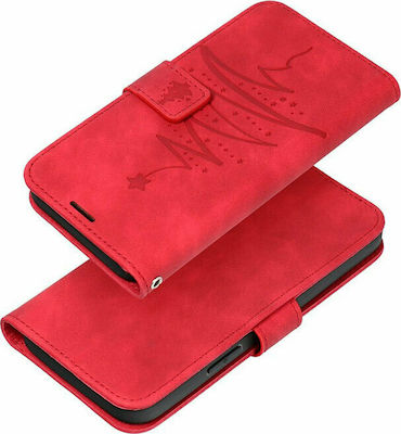 Forcell Mezzo Synthetic Leather Book Christmas Tree Red (Redmi Note 10 Pro)