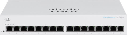 Cisco CBS110-16T Unmanaged L2 Switch με 16 Θύρες Gigabit (1Gbps) Ethernet