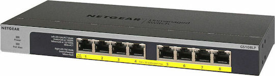 NetGear GS108LP Unmanaged L2 PoE+ Switch με 8 Θύρες Ethernet