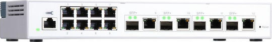 QNap QSW-M408-4C Managed L2 Switch με 8 Θύρες Gigabit (1Gbps) Ethernet και 4 SFP Θύρες
