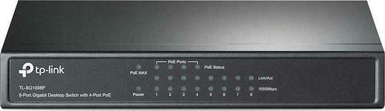 TP-LINK TL-SG1008P v1 Unmanaged L2 PoE Switch with 8 Gigabit (1Gbps) Ethernet Ports