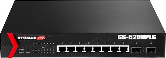 Edimax GS-5216PLC Unverwaltet L2 PoE+ Switch mit 16 Ports Gigabit (1Gbps) Ethernet und 2 SFP Ports