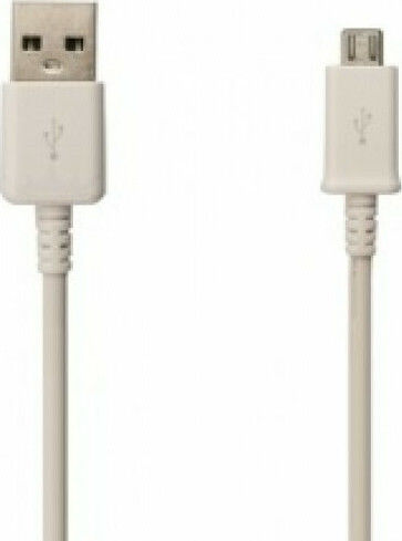 Samsung Regular USB 2.0 to micro USB Cable Λευκό 1m (ECB-DU4AWE)