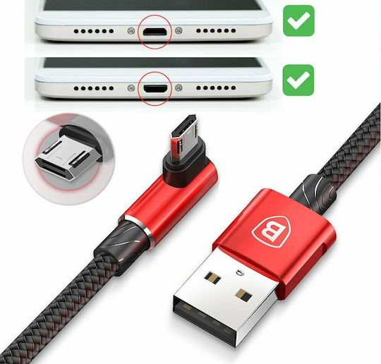 Baseus MVP Плетена USB 2.0 до микро USB кабел Черен 2м (CAMMVP-B01) 1бр