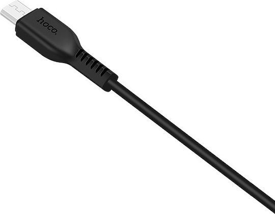 Hoco Regular USB 2.0 to micro USB Cable Μαύρο 1m (X13 Easy charged)