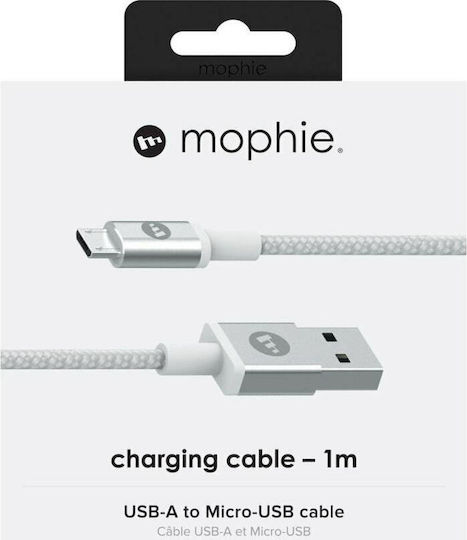 Mophie Braided USB 2.0 to micro USB Cable Λευκό 1m (409903211)