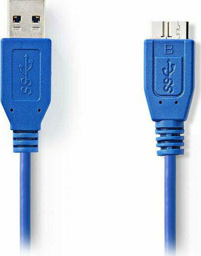 Nedis Regular USB 3.0 to micro USB Cable Μπλε 1m (CCGP61500BU10)