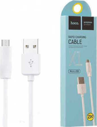 Hoco X1 Regular USB 2.0 spre micro USB Cablu Alb 1m 2buc