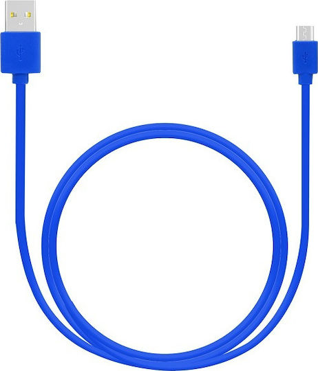 Lamtech 1m Regular USB 2.0 to micro USB Cable Blue (LAM445172)