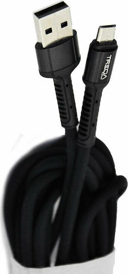 Treqa Regulär USB 2.0 auf Micro-USB-Kabel Schwarz 2m (CA-8561) 1Stück